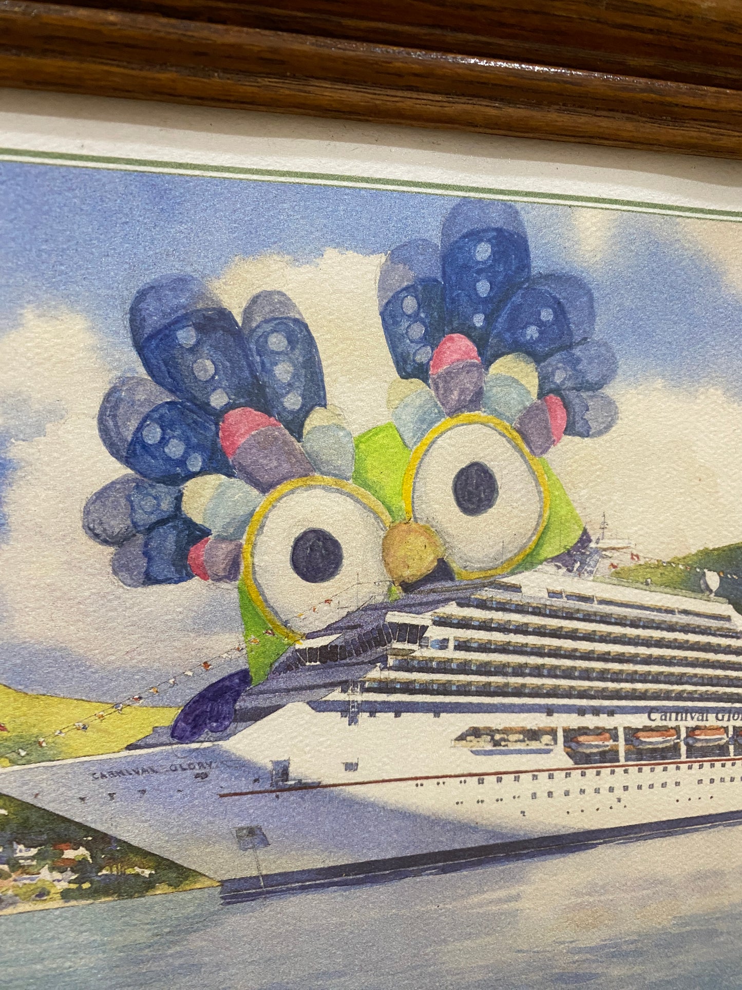 “this painting of a cruise ship is called chattermax”