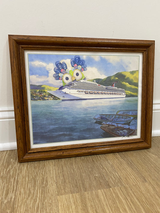 “this painting of a cruise ship is called chattermax”